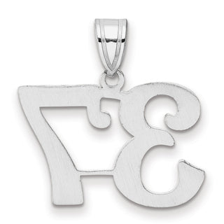 14k White Gold Polished Number 37 Pendant