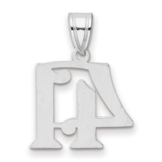 14k White Gold Polished Number 41 Pendant