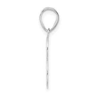 14k White Gold Polished Number 43 Pendant