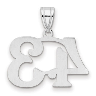 14k White Gold Polished Number 43 Pendant