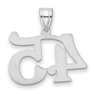 14k White Gold Polished Number 45 Pendant