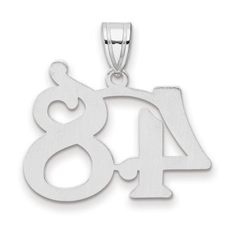 14k White Gold Polished Number 48 Pendant