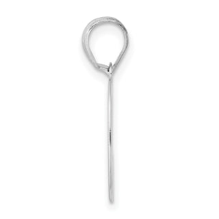 14k White Gold Polished Number 50 Pendant WAPN50