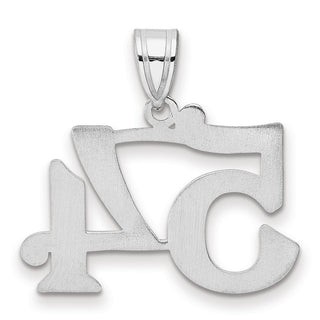 14k White Gold Polished Number 54 Pendant