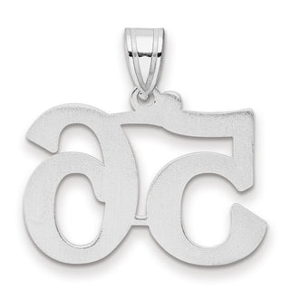 14k White Gold Polished Number 56 Pendant