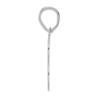 14k White Gold Polished Number 63 Pendant