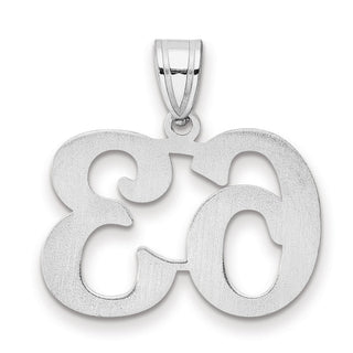 14k White Gold Polished Number 63 Pendant