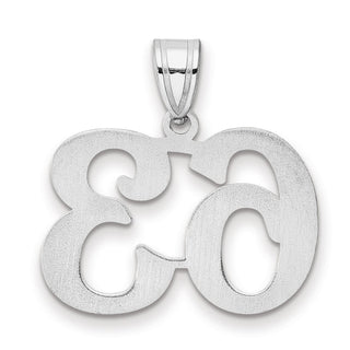 14k White Gold Polished Number 63 Pendant