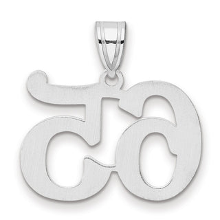 14k White Gold Polished Number 65 Pendant