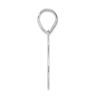 14k White Gold Polished Number 66 Pendant