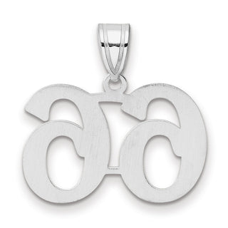 14k White Gold Polished Number 66 Pendant