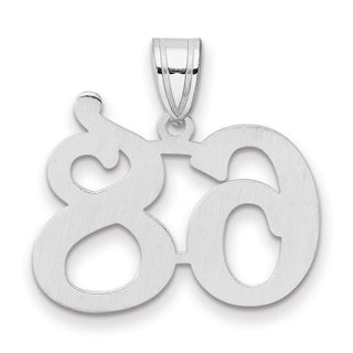 14k White Gold Polished Number 68 Pendant