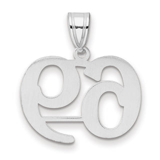 14k White Gold Polished Number 69 Pendant
