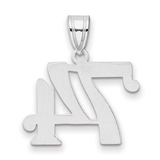 14k White Gold Polished Number 74 Pendant
