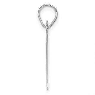 14k White Gold Polished Number 81 Pendant