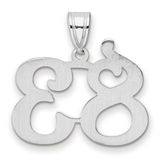 14k White Gold Polished Number 83 Pendant