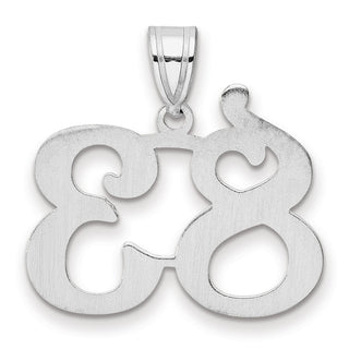 14k White Gold Polished Number 83 Pendant