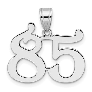 14k White Gold Polished Number 85 Pendant