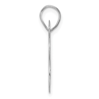 14k White Gold Polished Number 88 Pendant