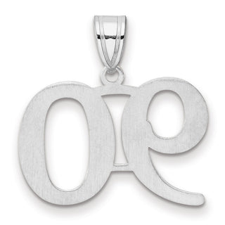 14k White Gold Polished Number 90 Pendant