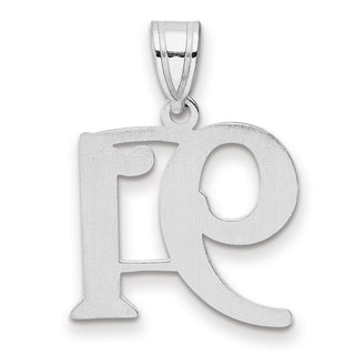 14k White Gold Polished Number 91 Pendant