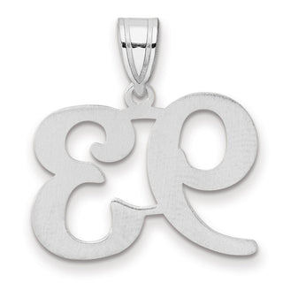 14k White Gold Polished Number 93 Pendant