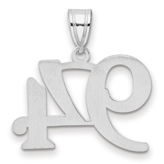 14k White Gold Polished Number 94 Pendant