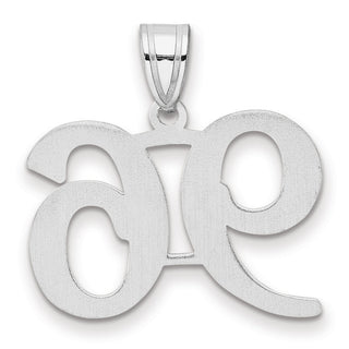 14k White Gold Polished Number 96 Pendant