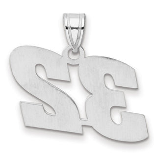 14k White Gold Polished Block Number 32 Pendant
