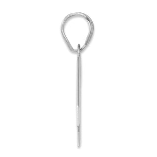 14k White Gold Polished Block Number 48 Pendant