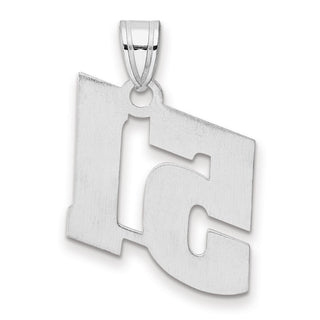 14k White Gold Polished Block Number 51 Pendant