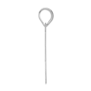 14k White Gold Polished Block Number 71 Pendant