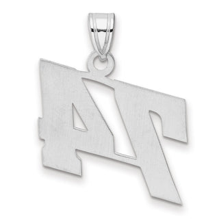 14k White Gold Polished Block Number 74 Pendant