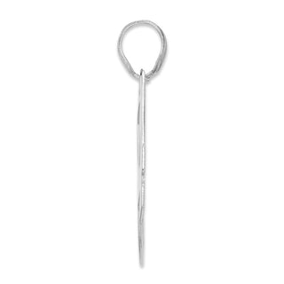 14k White Gold Polished Block Number 84 Pendant