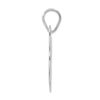 14k White Gold Polished Block Number 88 Pendant