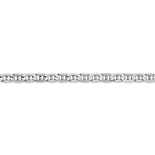20" 14k White Gold 4.5mm Concave Anchor Chain Necklace