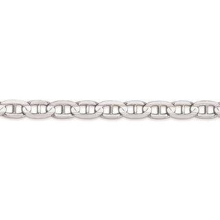 20" 14k White Gold 5.25mm Concave Anchor Chain Necklace