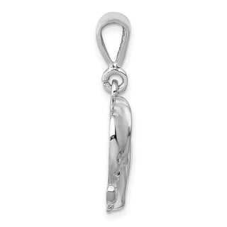 14k White Gold Elephant Pendant WCH100