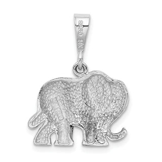 14k White Gold Elephant Pendant WCH100