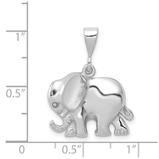 14k White Gold Elephant Pendant WCH100
