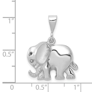 14k White Gold Elephant Pendant WCH100