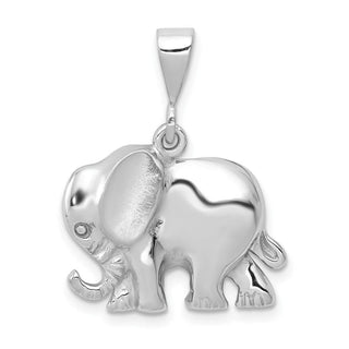 14k White Gold Elephant Pendant WCH100