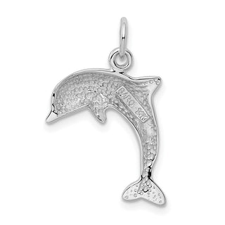 14k White Gold Dolphin Charm WCH106