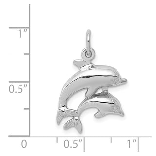 14k White Gold Dolphin Charm WCH107