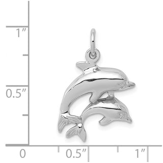 14k White Gold Dolphin Charm WCH107