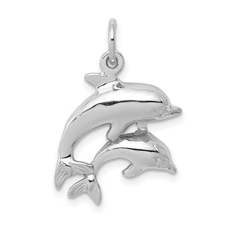 14k White Gold Dolphin Charm WCH107