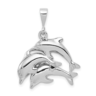 14k White Gold Dolphin Pendant WCH108