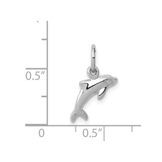 14k White Gold Dolphin Charm WCH111