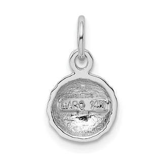 14K White Gold Golf Ball Charm
