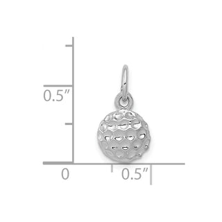 14K White Gold Golf Ball Charm